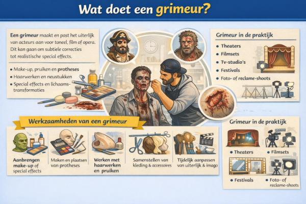 Alles over het beroep grimeur Wat doet een grimeur